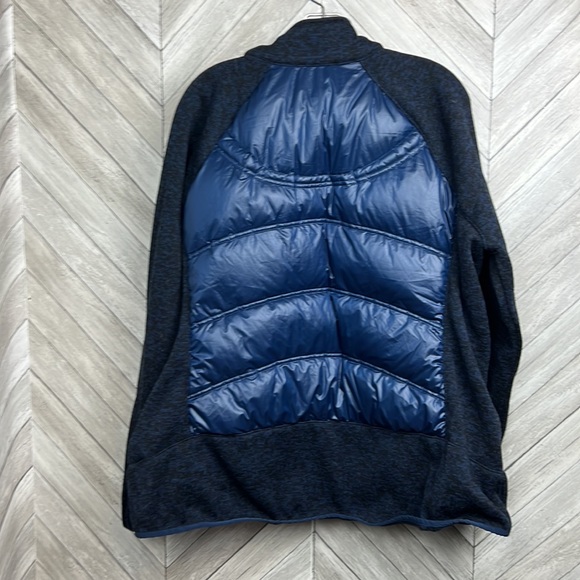 LONDON FOG PUFFY JACKET Xxl Navy Blue Gold Zipper - Picture 3 of 10